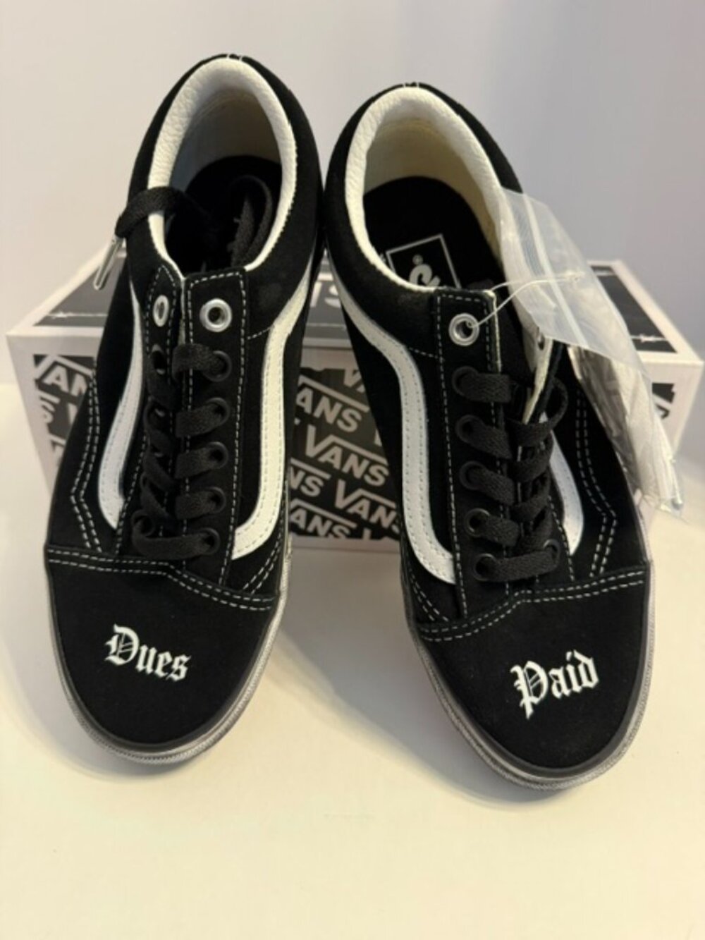Vans x Travis Barker Old Skool Dues Paid Black White Men 5.5 Women 7